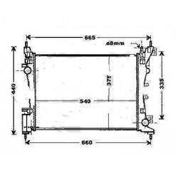 Radiateur refroidissement du moteur Citroen Nemo 08-