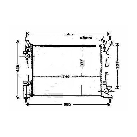 Radiateur refroidissement du moteur Citroen Nemo 08-