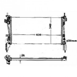 Radiateur refroidissement du moteur Peugeot Bipper apres 2008