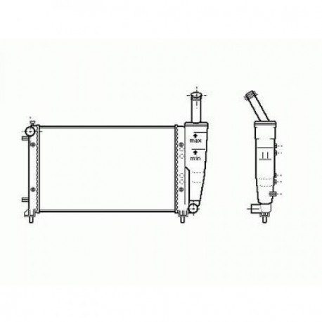 Radiateur refroidissement du moteur Fiat Idea apres 2004 Fiat Idea apres 2004