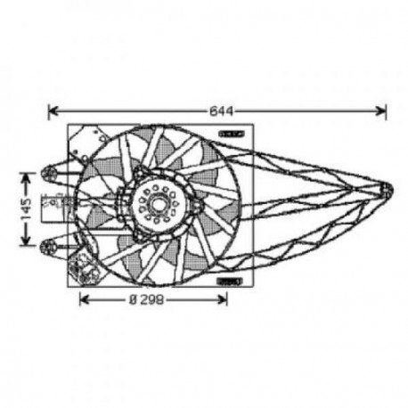 Ventilateur refroidissement du moteur Fiat Panda apres 2003