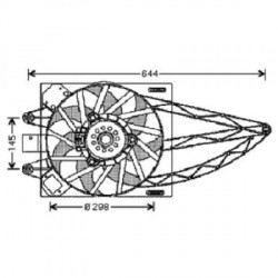 Ventilateur refroidissement du moteur Fiat Panda apres 2003
