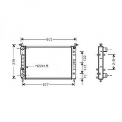 Radiateur refroidissement du moteur Fiat Palio Weekend 98-02