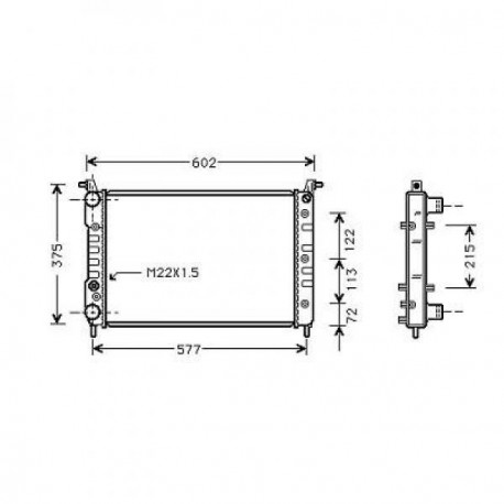 Radiateur refroidissement du moteur Fiat Palio Weekend 98-02