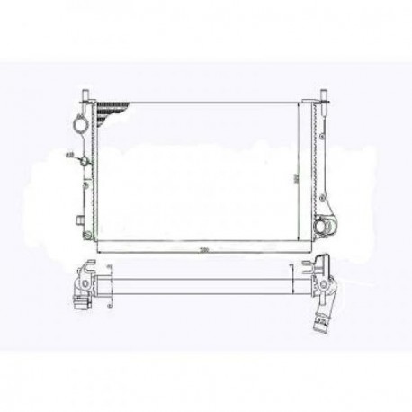 Radiateur refroidissement du moteur Fiat Panda apres 2003