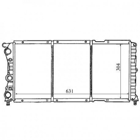 Radiateur refroidissement du moteur Fiat Punto 93-99