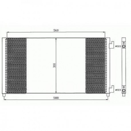 Condenseur climatisation Fiat Punto apres 2003 Fiat Punto 99-03