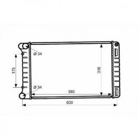 Radiateur refroidissement du moteur Fiat Punto apres 2003 Fiat Punto 99-03