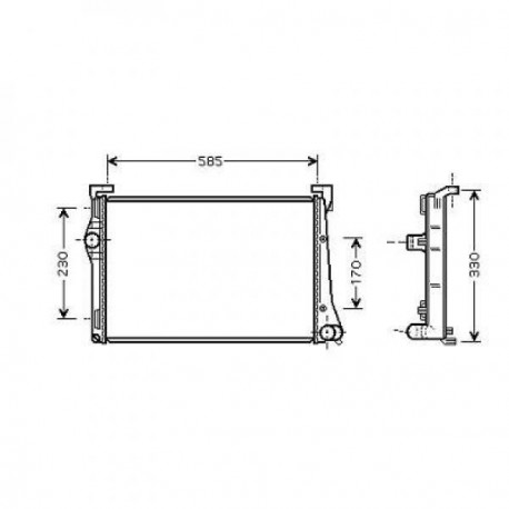 Radiateur refroidissement du moteur Fiat Idea apres 2004 Fiat Idea apres 2004