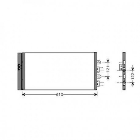 Condenseur climatisation Fiat Idea apres 2004 Fiat Idea apres 2004