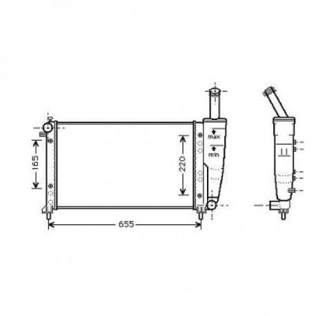 Radiateur refroidissement du moteur Fiat Punto apres 2003 Fiat Punto 99-03