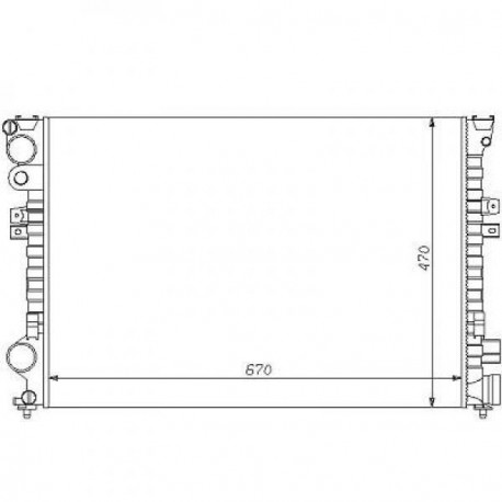 Radiateur refroidissement du moteur Citroen Evasion 94-02 Citroen Jumpy 04-06 Citroen Jumpy 95-03 Fiat Scudo 04-06 Fiat Scudo 95