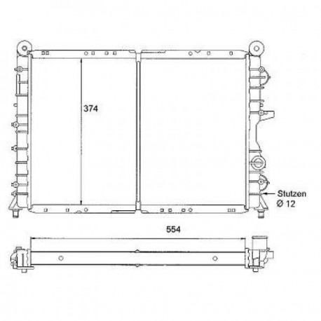 Radiateur refroidissement du moteur Fiat Tipo 88-95