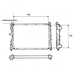 Radiateur refroidissement du moteur Lancia Dedra 90-99