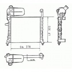  Radiateur Eau FIAT TIPO. 1.1 MAN. avec Ausgl.Behà¤lter 