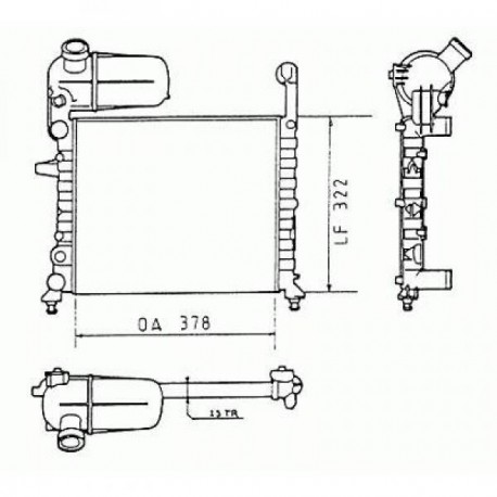  Radiateur Eau FIAT TIPO. 1.1 MAN. avec Ausgl.Behà¤lter 