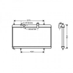 Radiateur refroidissement du moteur Citroen C4 08-10