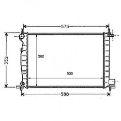 Radiateur refroidissement du moteur Ford Fiesta 95-99 Ford Fiesta 99-02 Mazda 121 00-03 Mazda 121 96-99