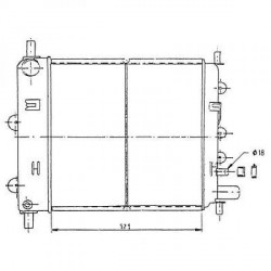  Radiateur Eau ESCORTORION. 1.6i+1.8 16V1.8D.2.0 +/-AC 