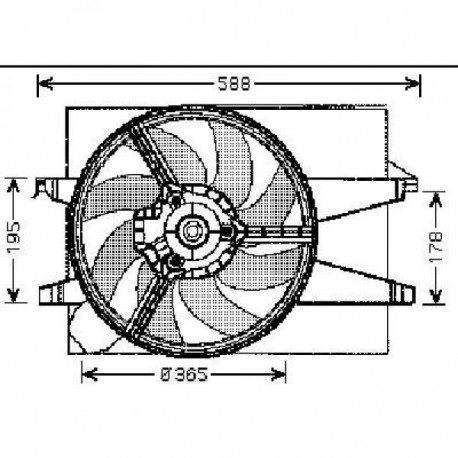 Ventilateur refroidissement du moteur Ford Fiesta 02-05