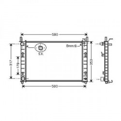 Radiateur refroidissement du moteur Ford Fiesta 02-05