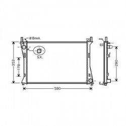 Radiateur refroidissement du moteur Ford Fusion apres 2002