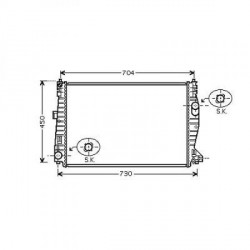 Radiateur refroidissement du moteur Alfa Romeo 159 A partir de 2005