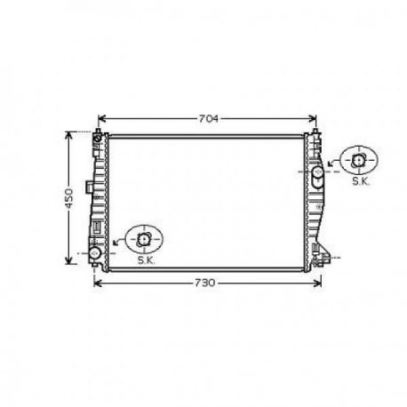 Radiateur refroidissement du moteur Alfa Romeo 159 A partir de 2005