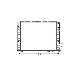 Radiateur refroidissement du moteur Alfa Romeo 166 98-03 (Typ.136)