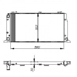  Radiateur Eau AUDI 80. 1.6.1.8.2.0.1.9 TDI.M/A. 