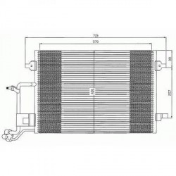 condenseur Volkswagen VW PASSAT96- 1.9TDI (85KW)+2.5TDI