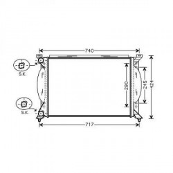 Radiateur refroidissement du moteur Seat Exeo apres 2009