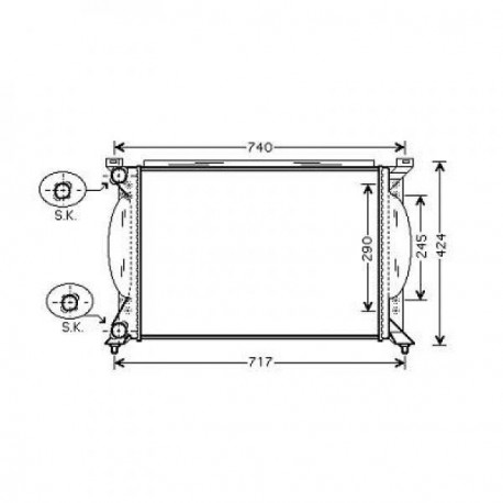 Radiateur refroidissement du moteur Seat Exeo apres 2009