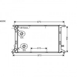 Radiateur refroidissement du moteur Audi A4 07-