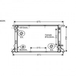 Radiateur refroidissement du moteur Audi A4 07-