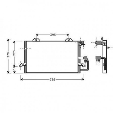Condenseur AUDI 80 1.9TD 1.9TDi 