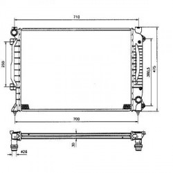 Radiateur refroidissement du moteur Audi A6 01-04