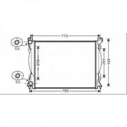 Radiateur refroidissement du moteur Audi A6 04-08
