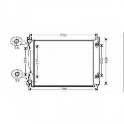 Radiateur refroidissement du moteur Audi A6 04-08