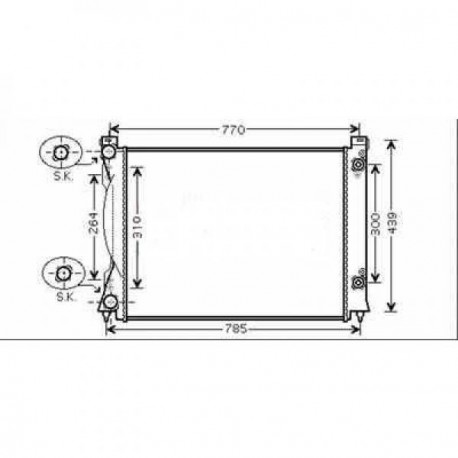 Radiateur refroidissement du moteur Audi A6 04-08