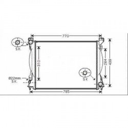 Radiateur refroidissement du moteur Audi A6 04-08