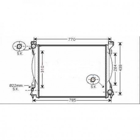 Radiateur refroidissement du moteur Audi A6 04-08