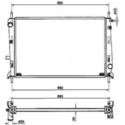 Radiateur refroidissement du moteur Ford Mondeo 93-96 Beline / Break Ford Mondeo 96-00 Berline / Break