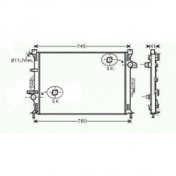 Radiateur refroidissement du moteur Ford Mondeo 07-10 Berline / Break