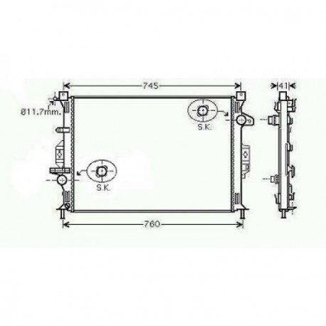 Radiateur refroidissement du moteur Ford Mondeo 07-10 Berline / Break