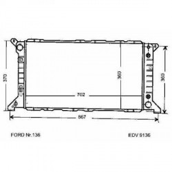  Radiateur Eau FORD TRANSIT. 2.5 TD.AUTOM.+/-AC 