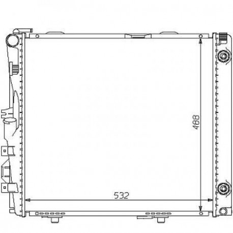  Radiateur Eau Mercedes W124 260-320CE.T.TE.M/A.+AC 