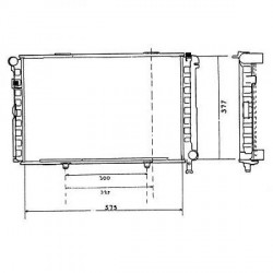 Radiateur refroidissement du moteur Mercedes W201 82-93 190E/D 
