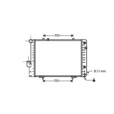  Radiateur Eau DB W 201. 190 E 2.6.3.2.M/A.+/-AC 