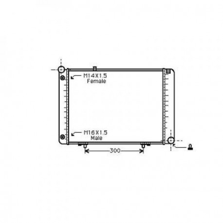  Radiateur Eau DB W 201. 190 D 2.5 D.M/A.+/-AC 